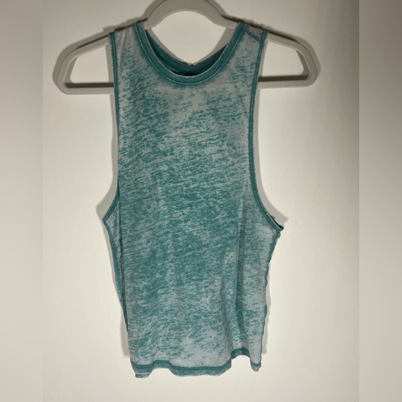 Beyond Yoga turquoise blue burnout racerback tank top sheer sz S open back yoga - Picture 1 of 10